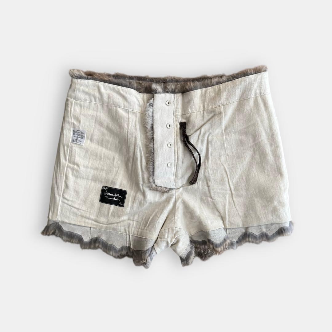 パンツ NUMBER (N)INE 09AW real rabbit fur pants