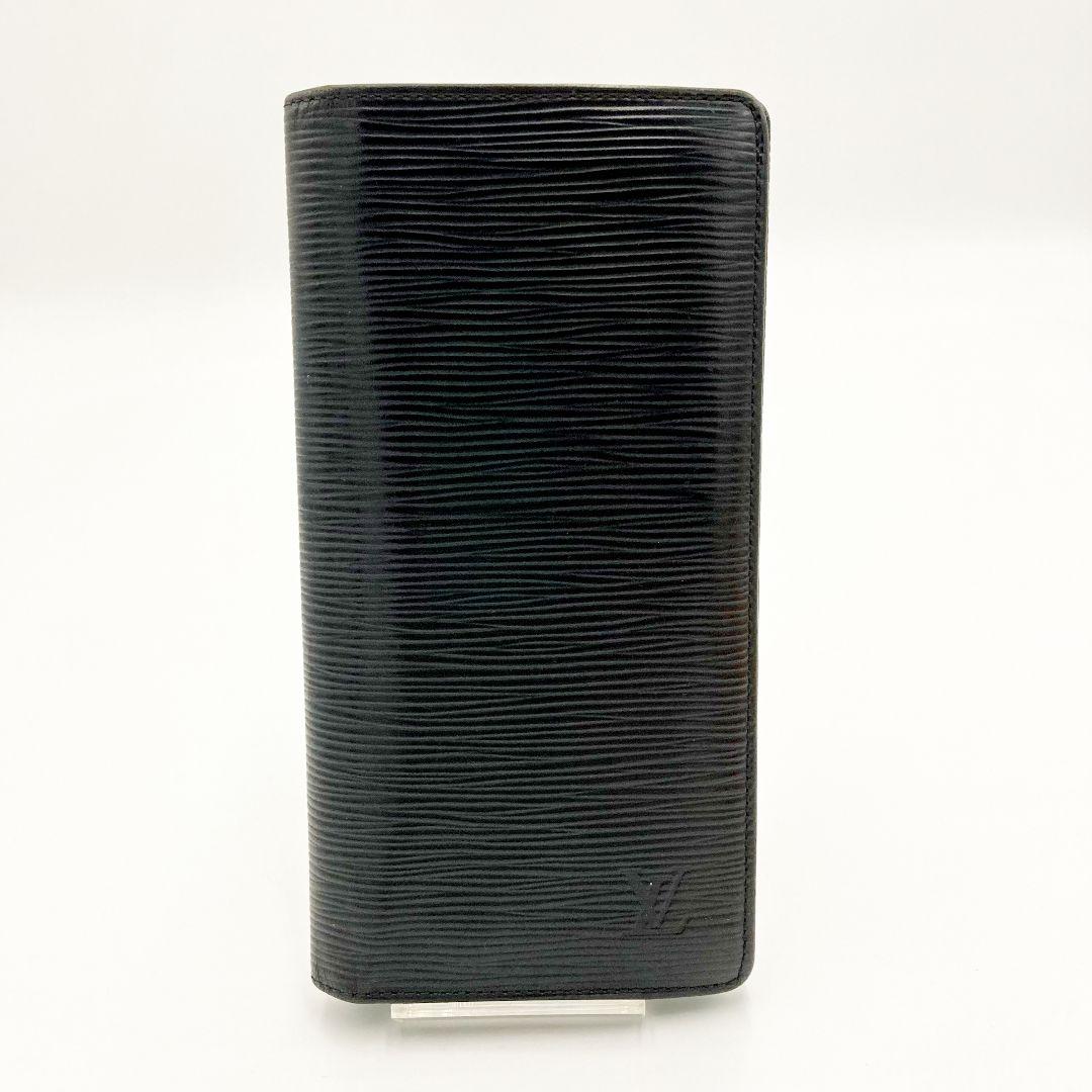正規品 ルイヴィトン エピ ポルトフォイユ ブラザ ノワール 二つ折り 長財布