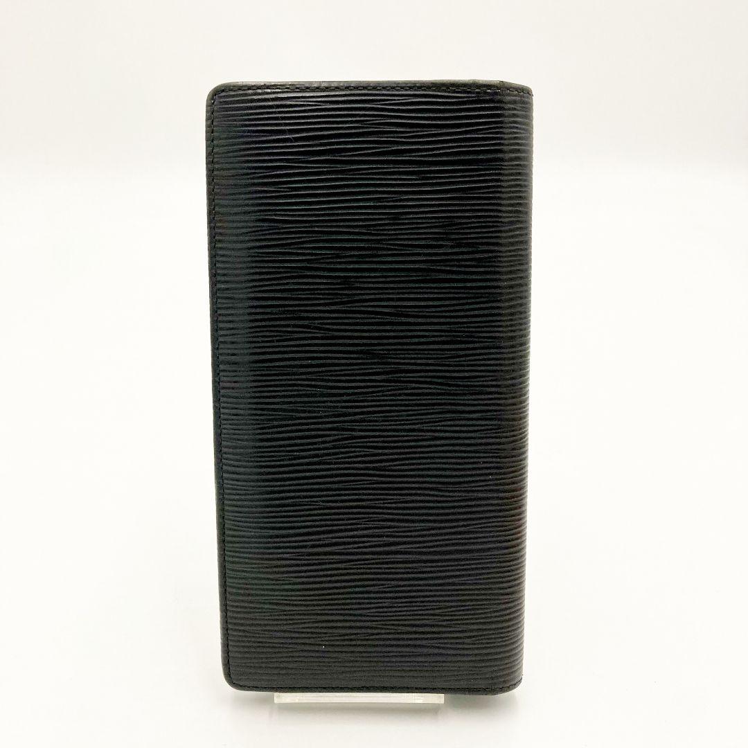 正規品 ルイヴィトン エピ ポルトフォイユ ブラザ ノワール 二つ折り 長財布