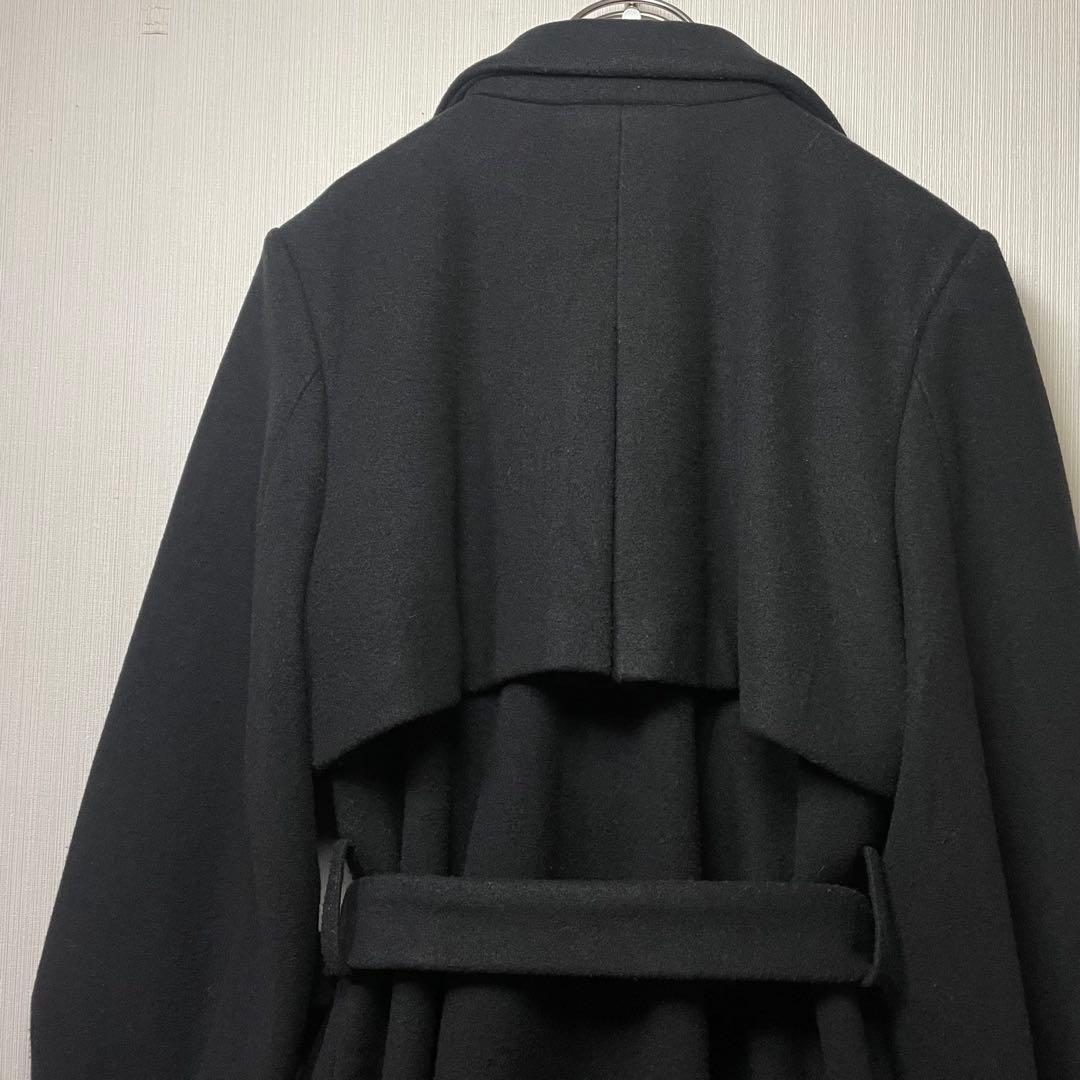 dazzlin 2WAYカラーレディロングコート 黒 M ベルト付