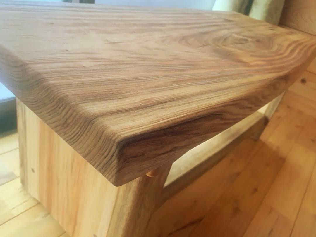 お値下げしました✨ワイルド❣️棚有A:楠サイドテーブル、TV台、飾り棚