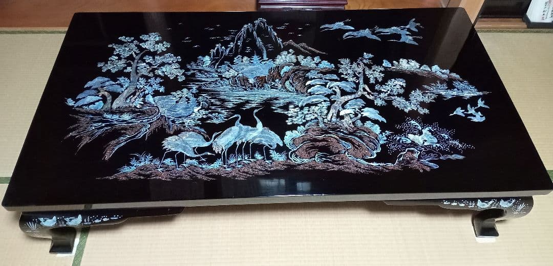 値下げ　豪華客間テーブル　鶴