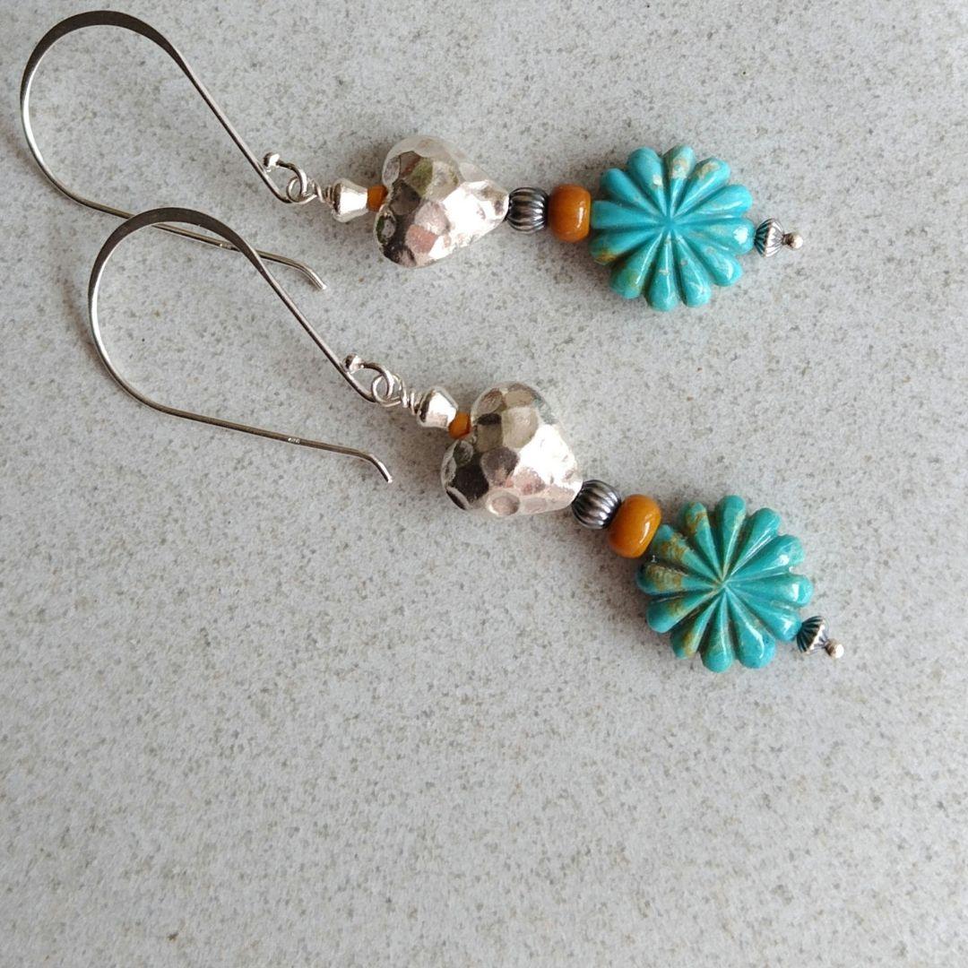 ILoveArizona♡Navajo＆Karen♡Antiqueシルバーピアス