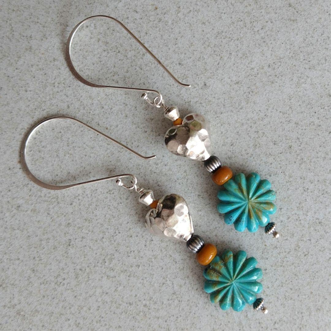 ILoveArizona♡Navajo＆Karen♡Antiqueシルバーピアス