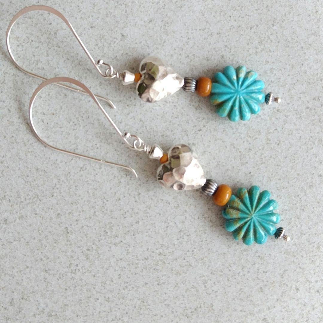 ILoveArizona♡Navajo＆Karen♡Antiqueシルバーピアス