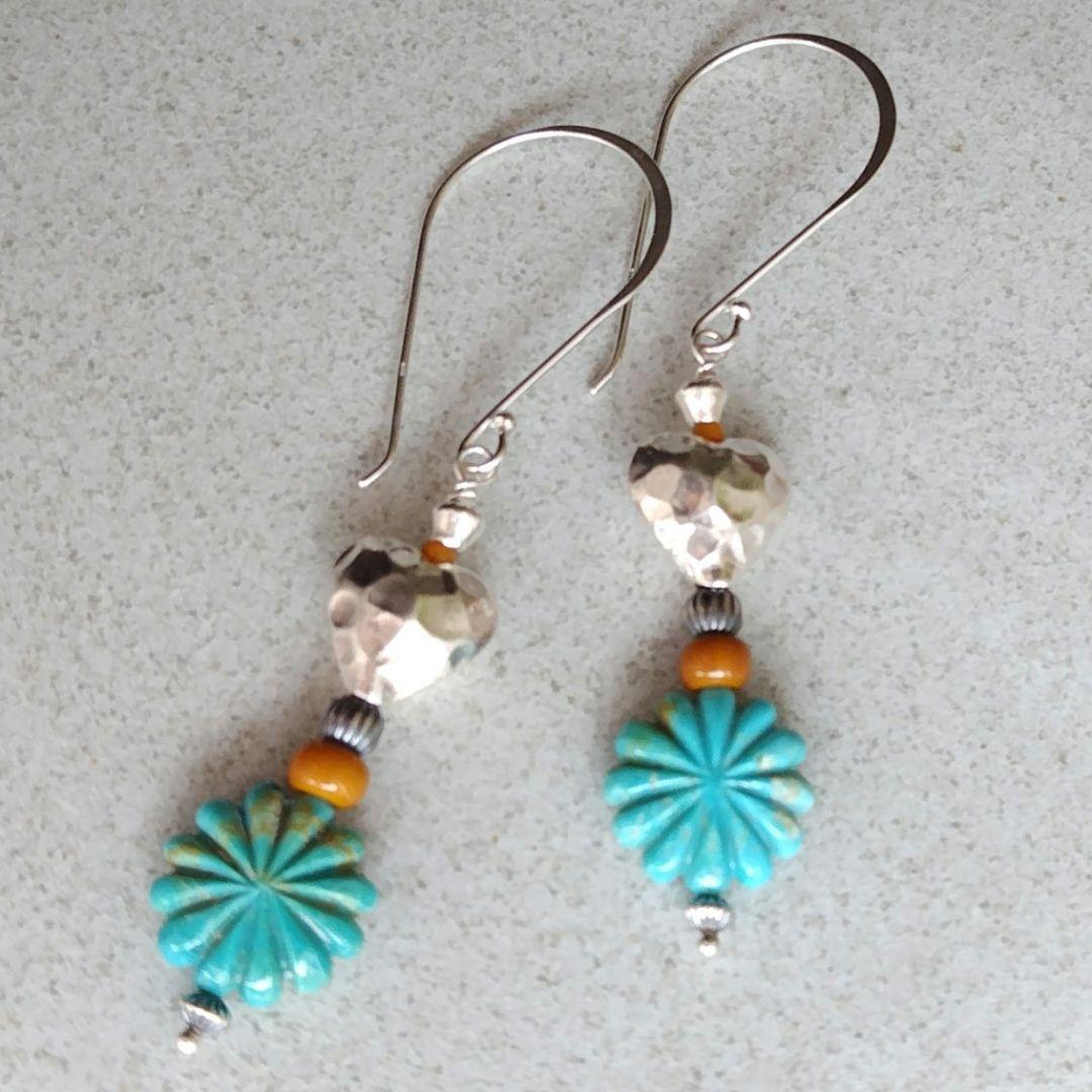 ILoveArizona♡Navajo＆Karen♡Antiqueシルバーピアス