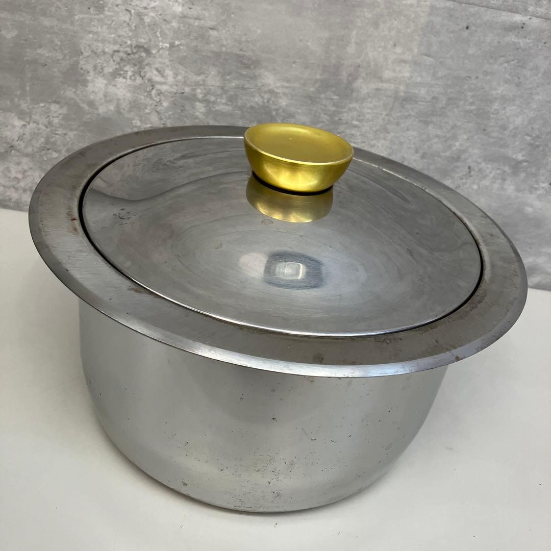 昭和レトロ クーンリコン鍋 深鍋 深型 ステンレス キッチン 調理 雑貨