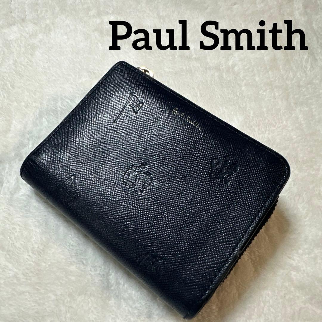 Paul Smith ポールドローイング 二つ折り財布 L字ファスナー