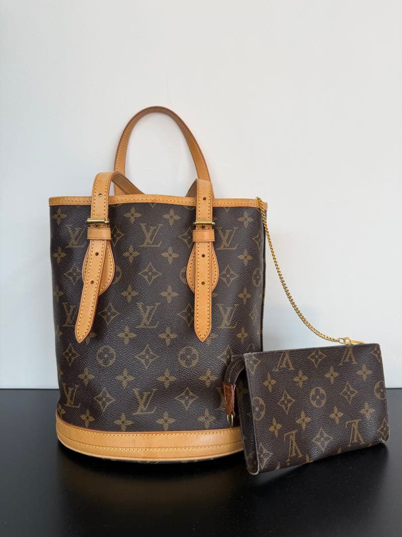 LOUIS VUITTON モノグラム バケットPM プチバケット　内側ベタ