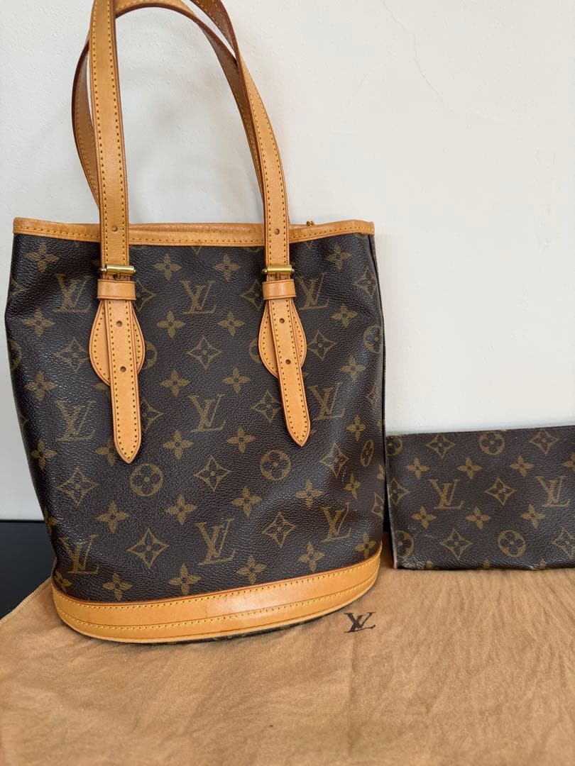 LOUIS VUITTON モノグラム バケットPM プチバケット　内側ベタ