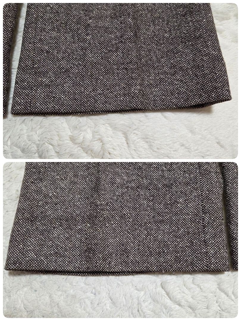 美品　UNTITLED　シルク混　セットアップ　スーツ　ブラウン　パンツスーツ