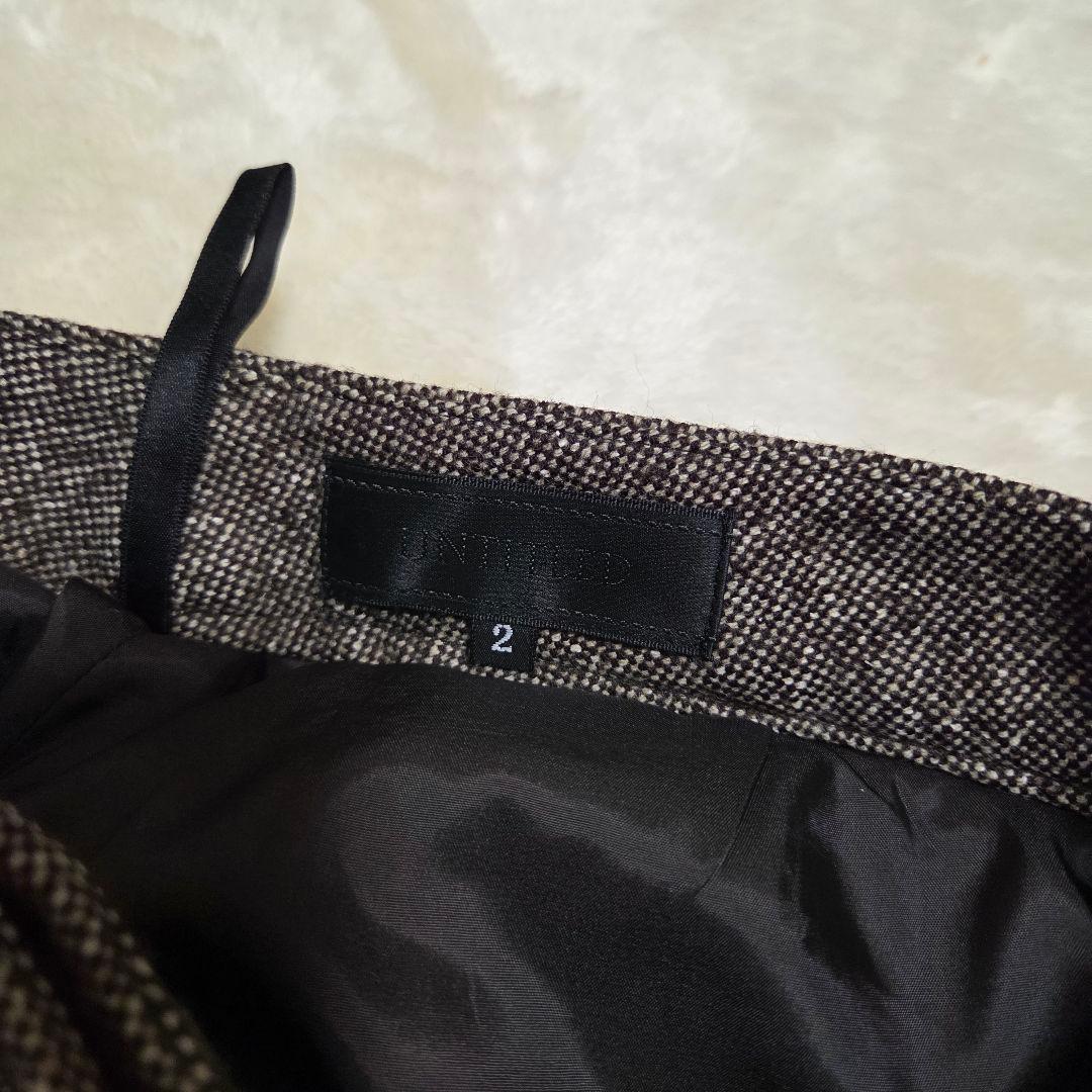 美品　UNTITLED　シルク混　セットアップ　スーツ　ブラウン　パンツスーツ