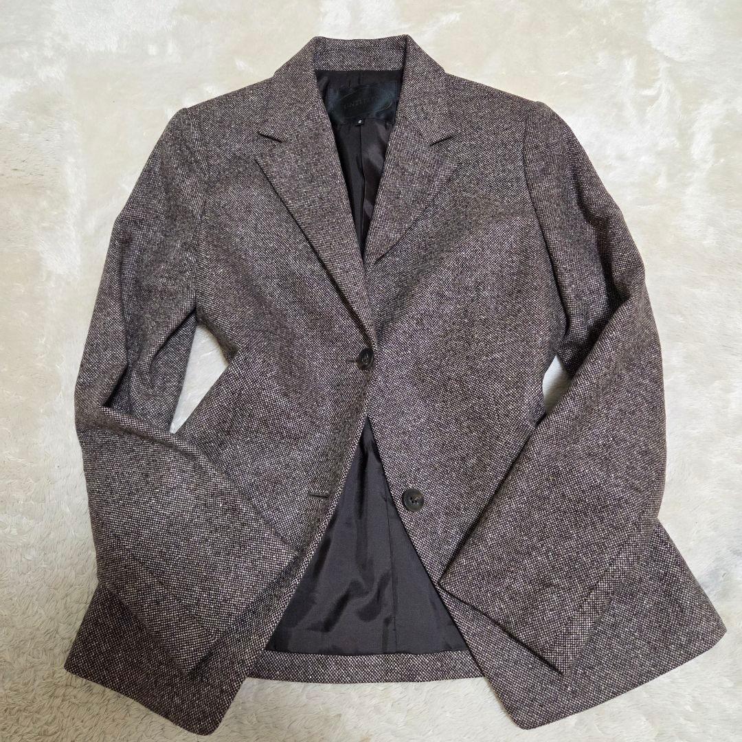 美品　UNTITLED　シルク混　セットアップ　スーツ　ブラウン　パンツスーツ