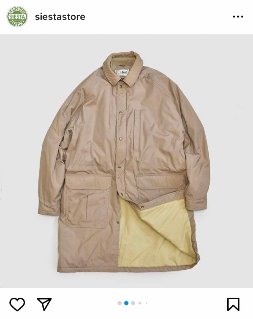 希少80s USA製 L.L.Bean ストームコート L 美品 エルエルビーン