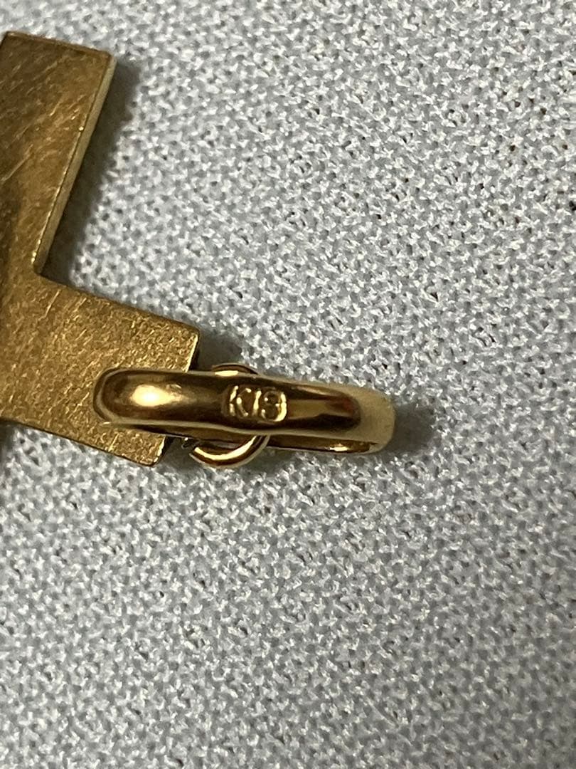 18金　クロストップ　18K