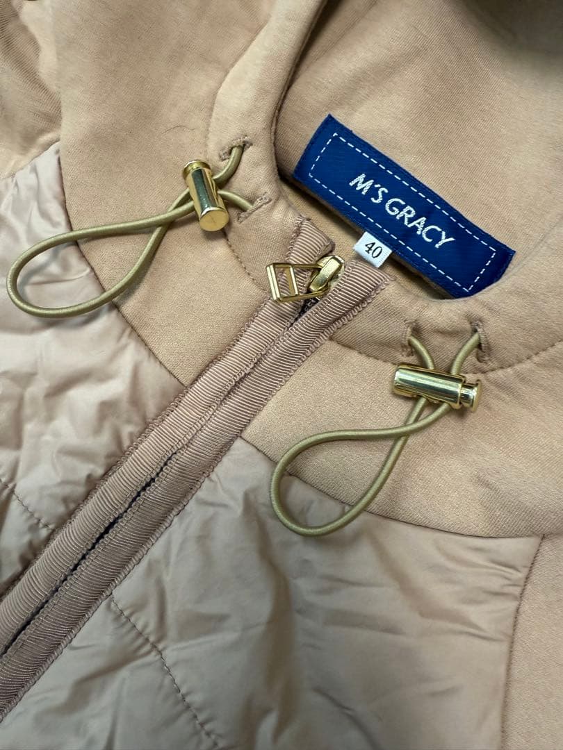 m's gracy コート　中綿　切り替え　キルティング　ベージュ　2024AW