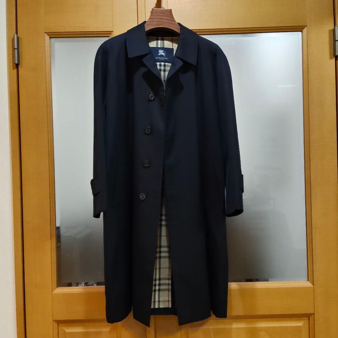 美品 バーバリー ロンドン カシミヤ シルク ステンカラーコート