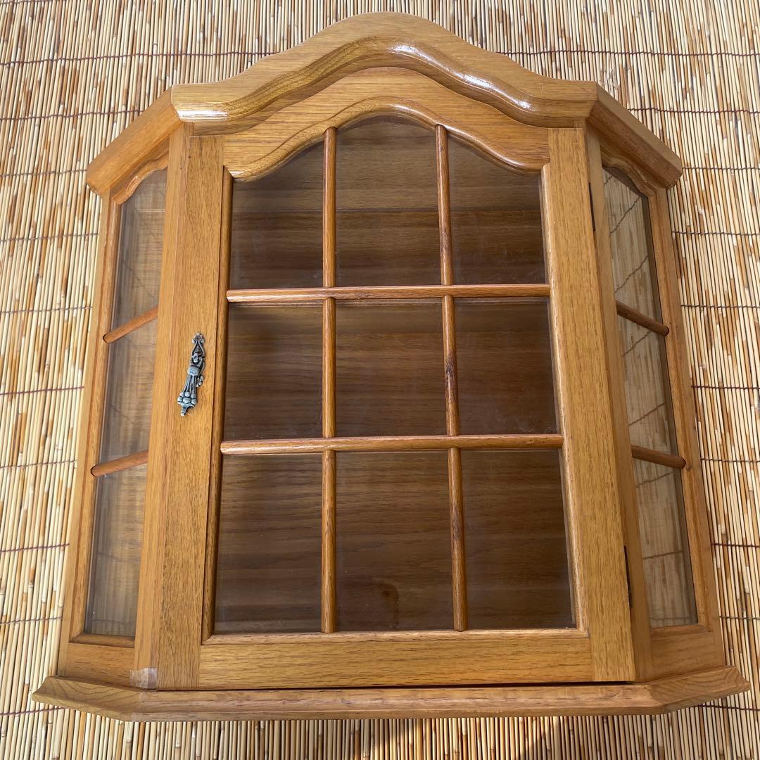 ヴィンテージ 壁掛け ウォールキャビネット ガラスケース