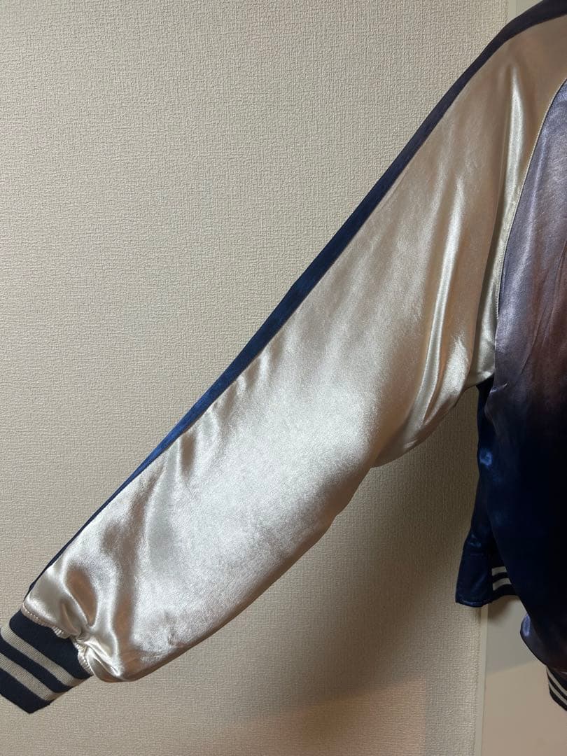 Schott スカジャン L ネイビー/シルバー