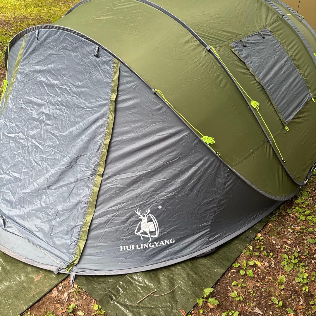 HUI LINGYANG ドーム型テント グレー・オリーブ