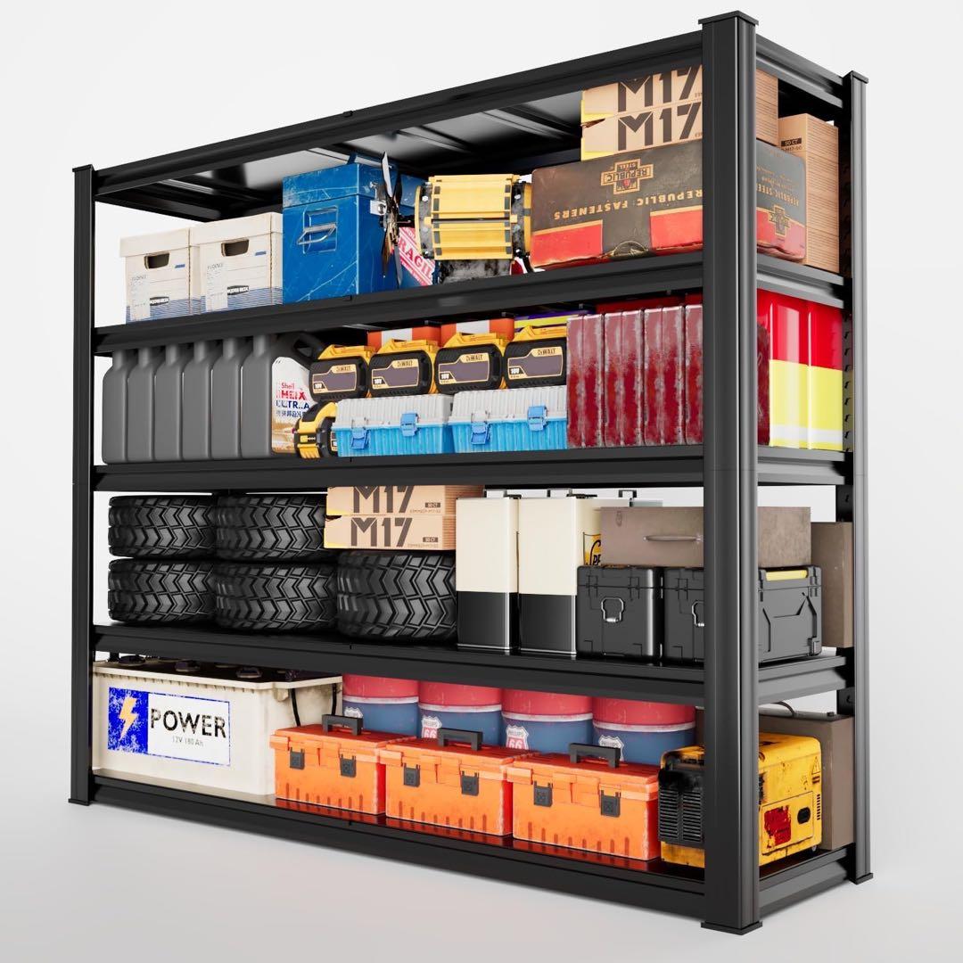 スチールラック プロ仕様 5段ガレージラック 大型 耐荷重500kg以上