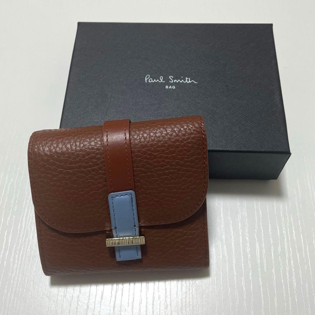 Paul Smith　ベルトストラップ 2つ折り財布　ブラウン　箱付き