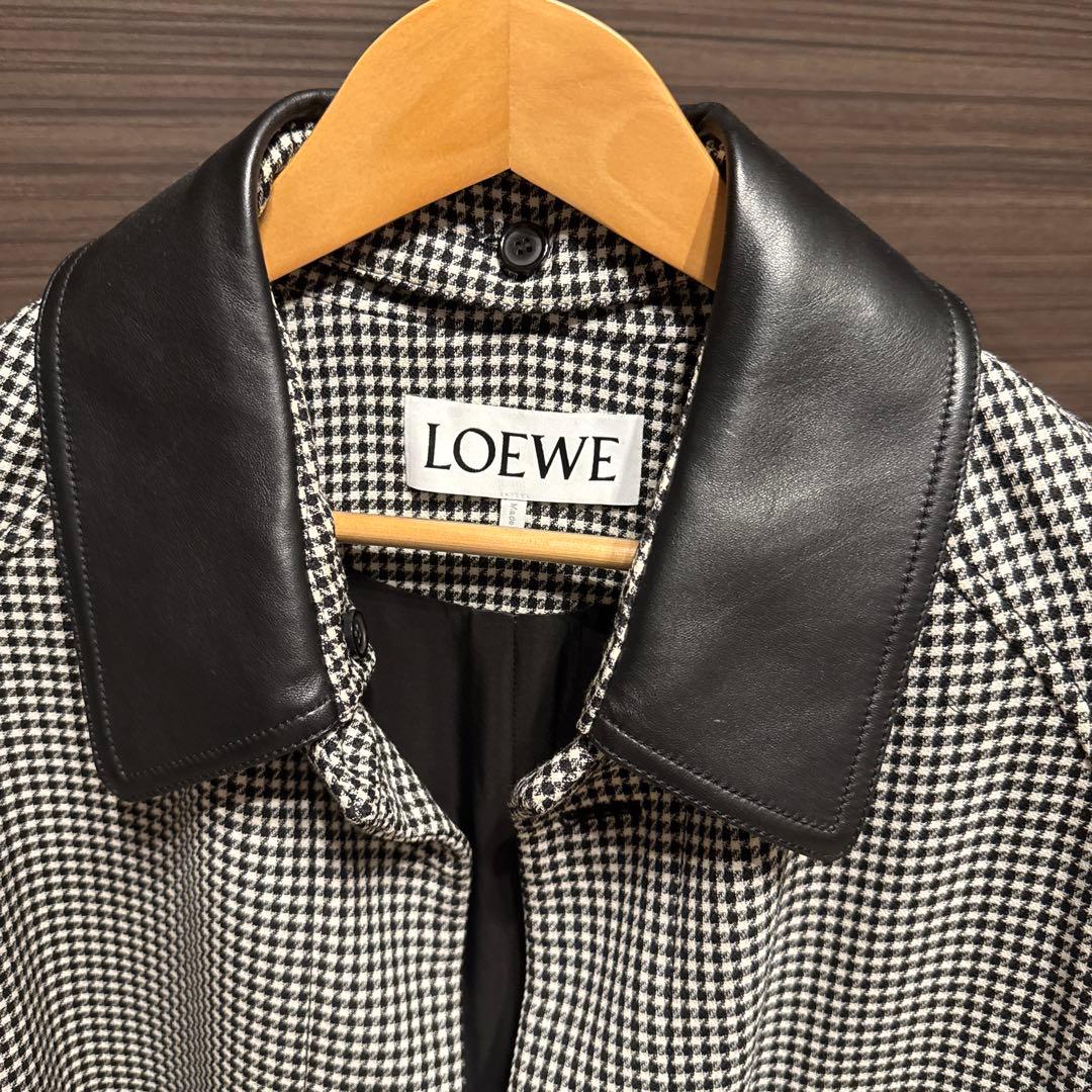 LOEWE ロエベウールシルク　ロングコート