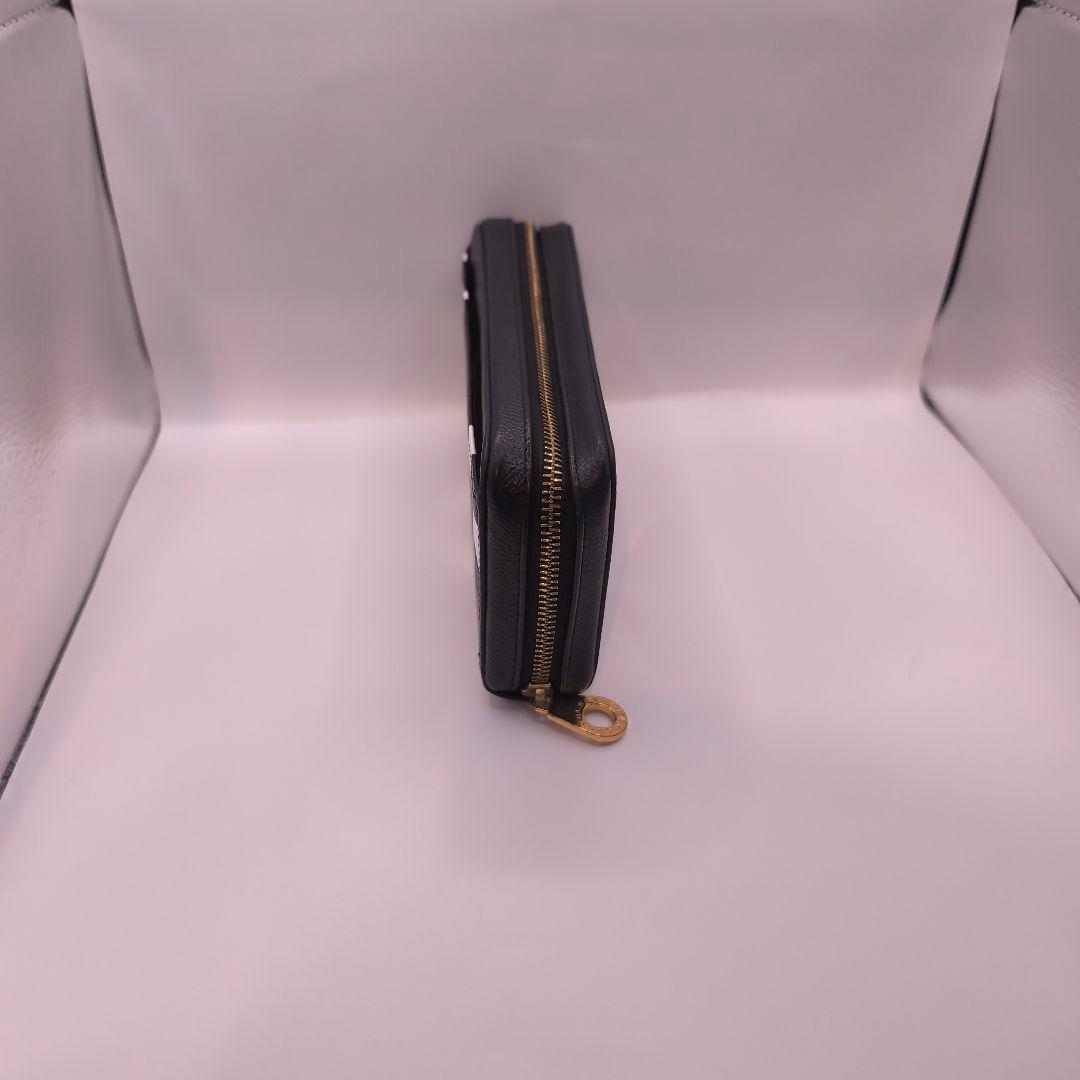 Castelb bajac ロゴ入り黒長財布 ゴールドファスナー