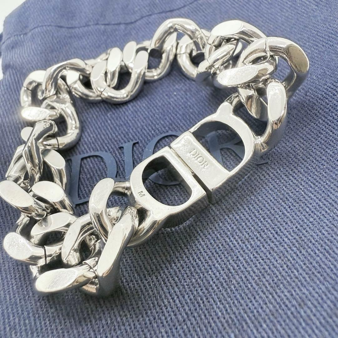 【Dior】ディオール CDアイコン チェーンリンク ブレスレット メンズ 箱付