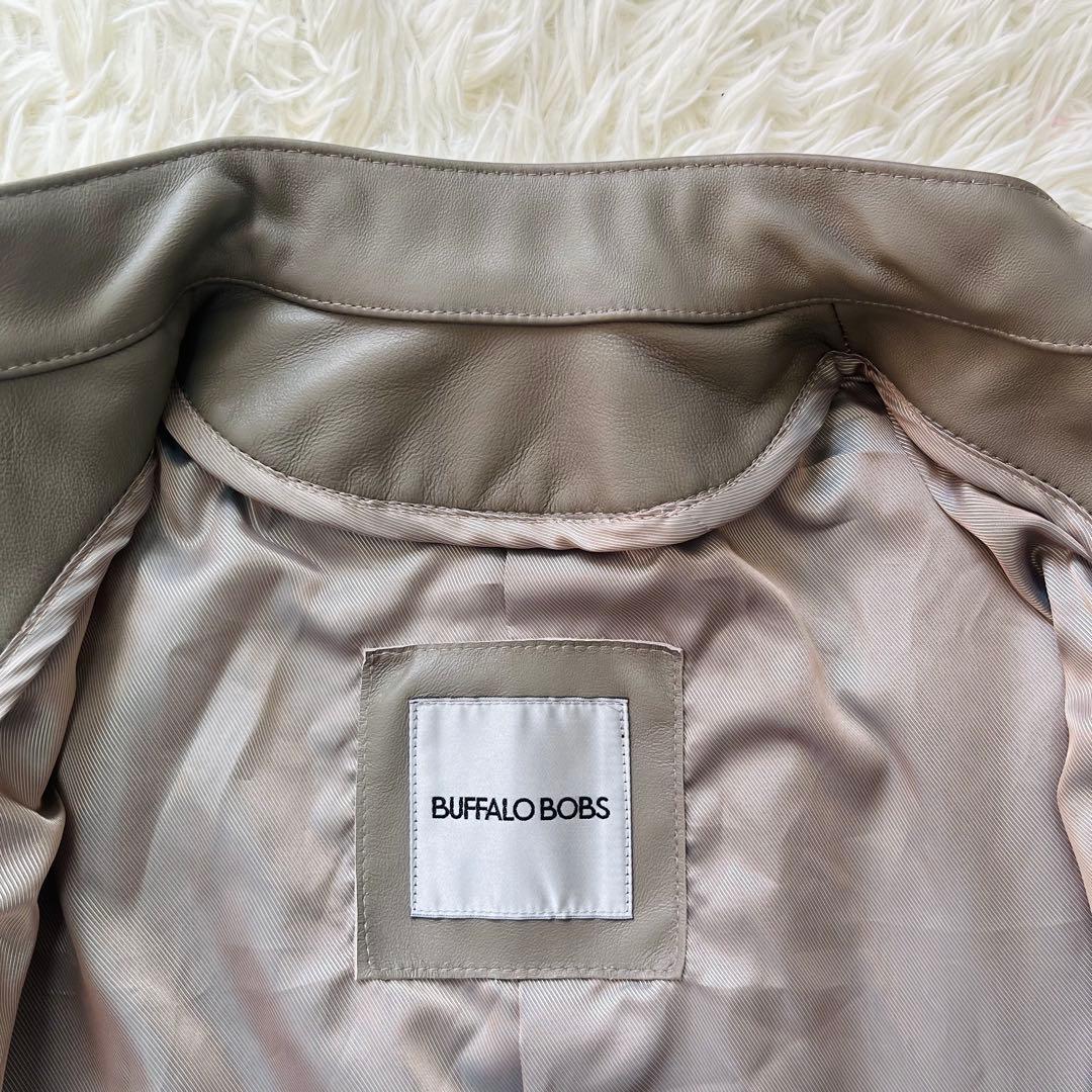 新品タグ付✨BUFFALO BOBS レザージャケット シングルライダース モカ