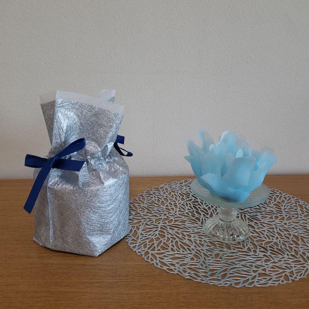 花 キャンドル Candle ブルー