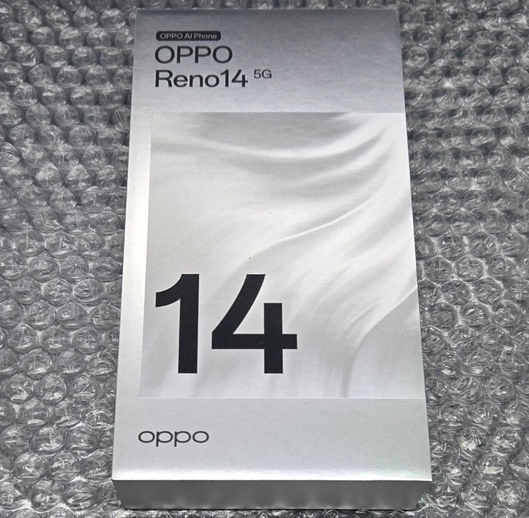 未使用 納品書付 LGOPPO Reno14 5G SIMフリールミナスグリーン