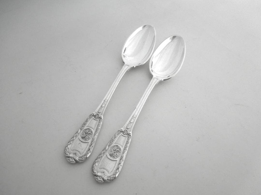 クリストフル　スターリングシルバースプーン2本セット　Christofle　純銀