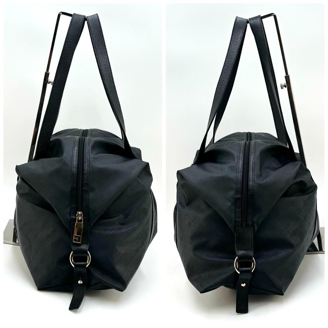 ゲラルディーニ ソフティ ボストンバッグ 旅行用バッグ ブラック ゴールド金具