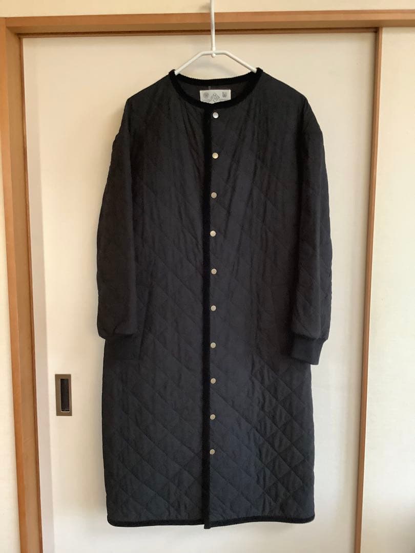 オールドマンズテーラーキルティングロングコートブラック最終値下げ
