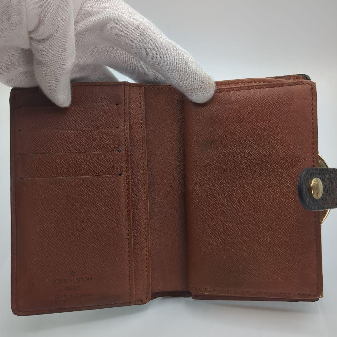 LOUIS VUITTON モノグラム 二つ折り財布 がま口 M61663 茶色