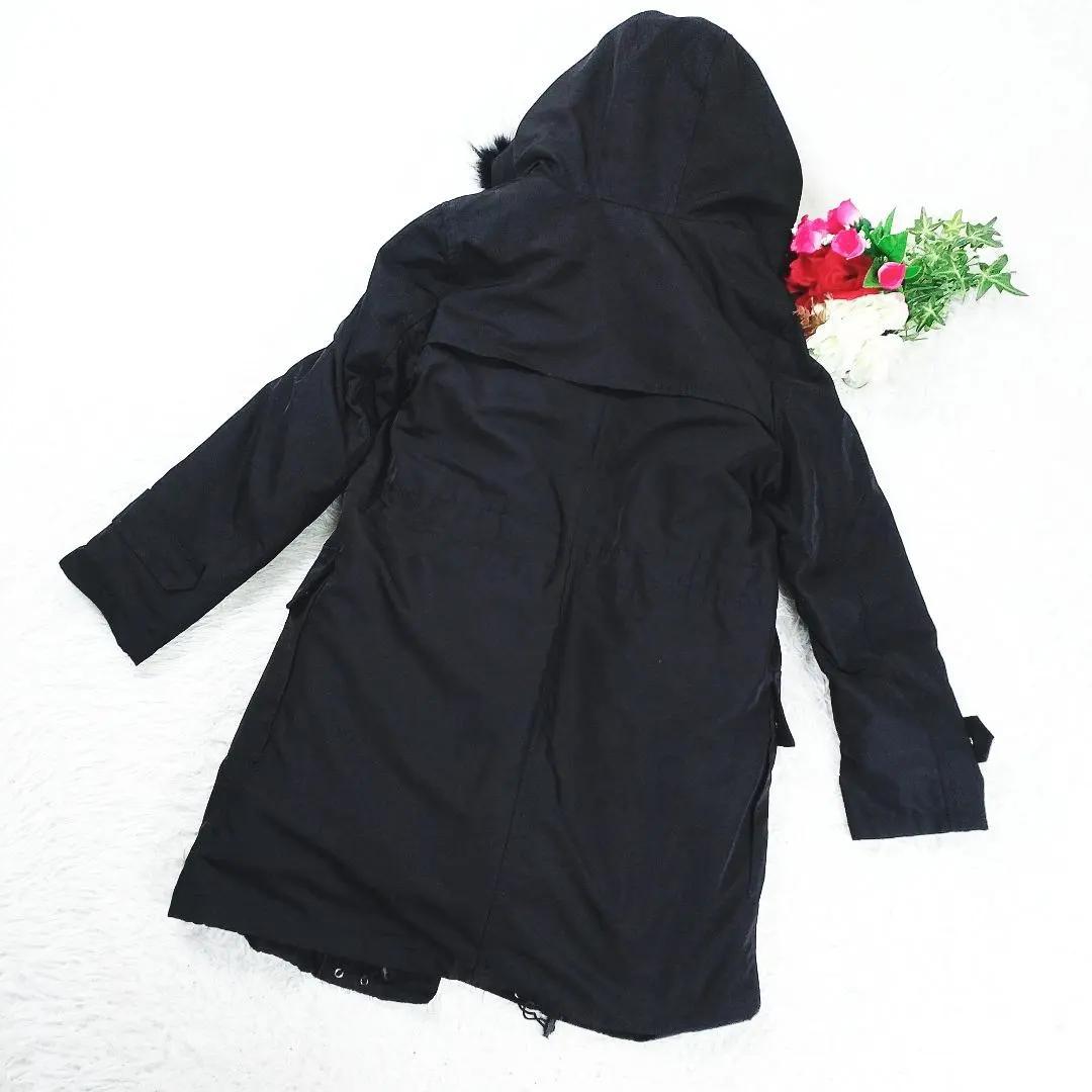 【極美品】ICB ダウンライナー ファーフード付き ロングコート 4way 黒