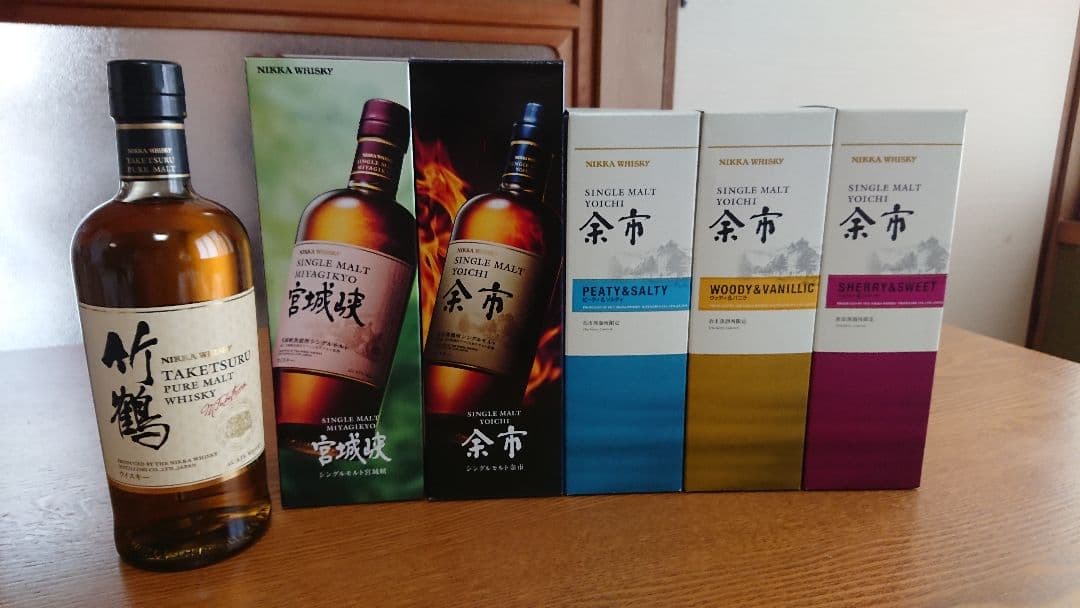 ニッカ 竹鶴・余市・宮城峡・シングルモルト余市限定 6本セット