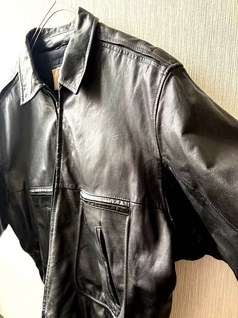 EURO STYLE ブラックレザージャケット　XL