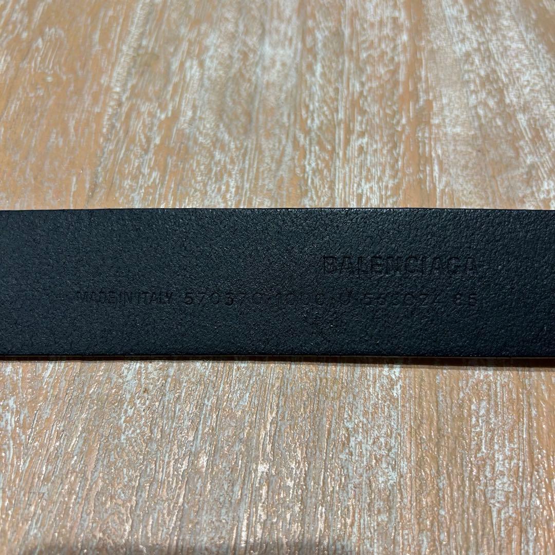 早い者勝ちBALENCIAGA ブラックレザー ベルト