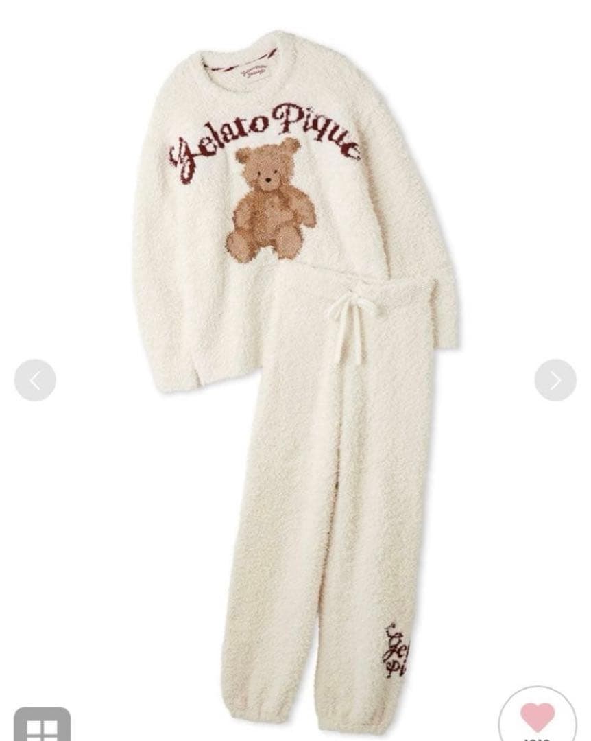 ジェラートピケ　ジェラートスノーベア ジャガードプルオーバー＆ロングパンツ