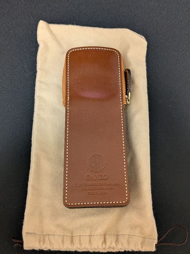 GANZO ガンゾーレザー ブライドルレザーカジュアルペンケース/レザーブラウン