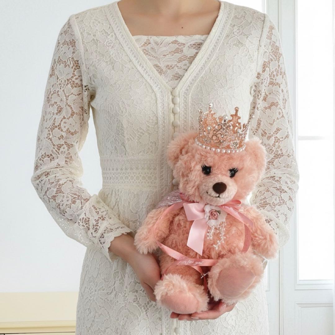 クラウンベアとピンクローズのクリスマスギフトセット