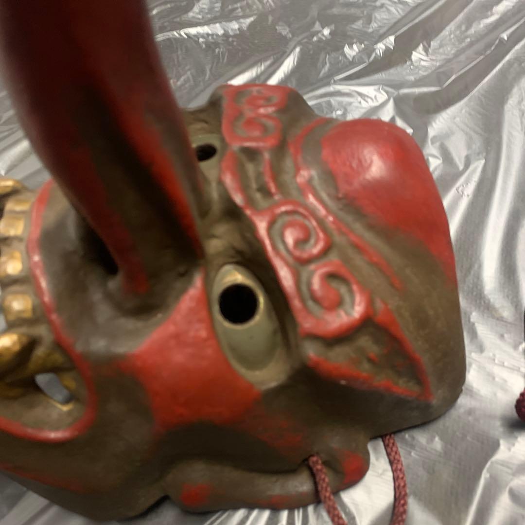 希少 美品 古い御面セット　鬼の面　天狗の面　般若 陶器 骨董品 日本伝統