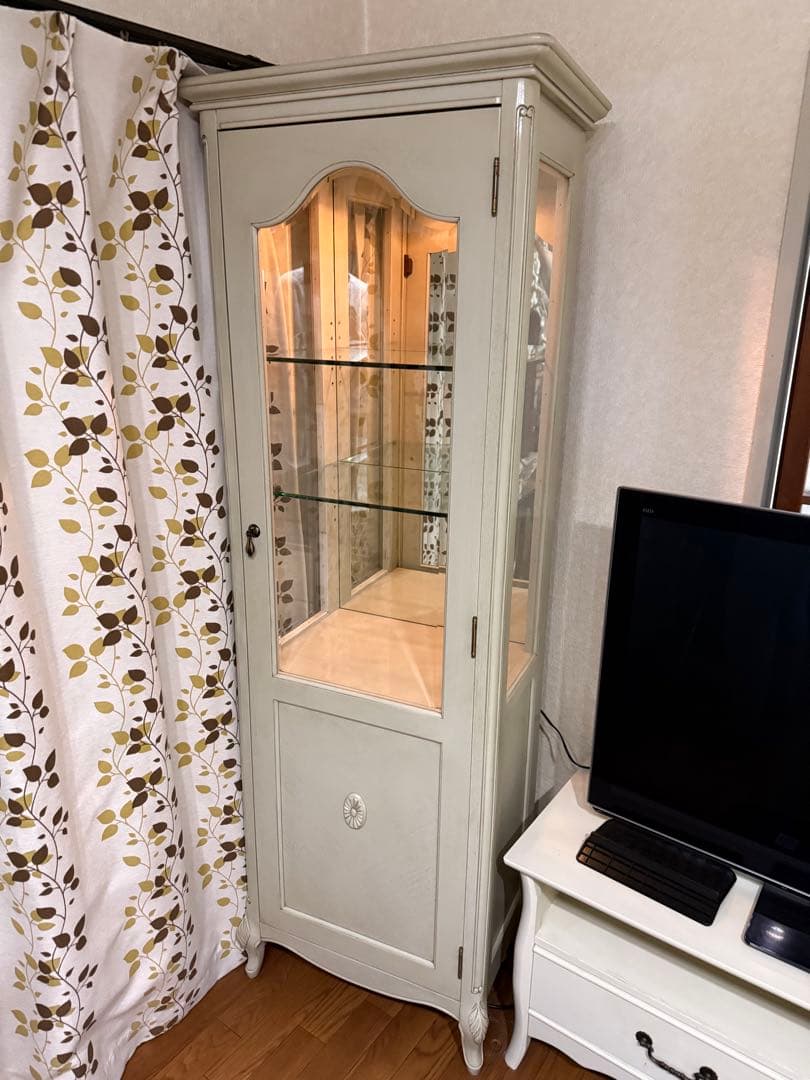 ホワイトガラスディスプレイケース