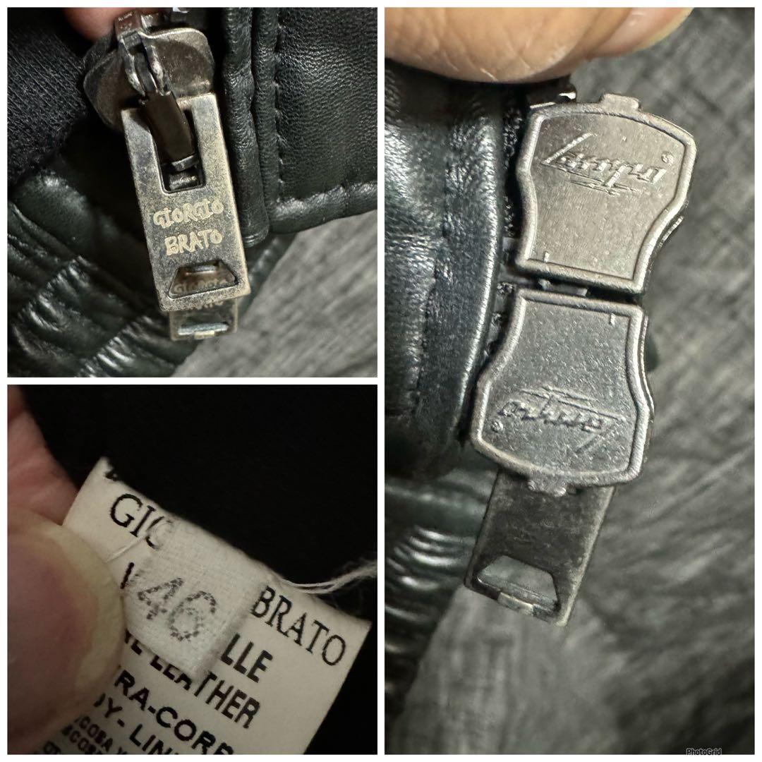 GIORGIO BRATO ラムレザー　コーティング レザージャケット　46 M