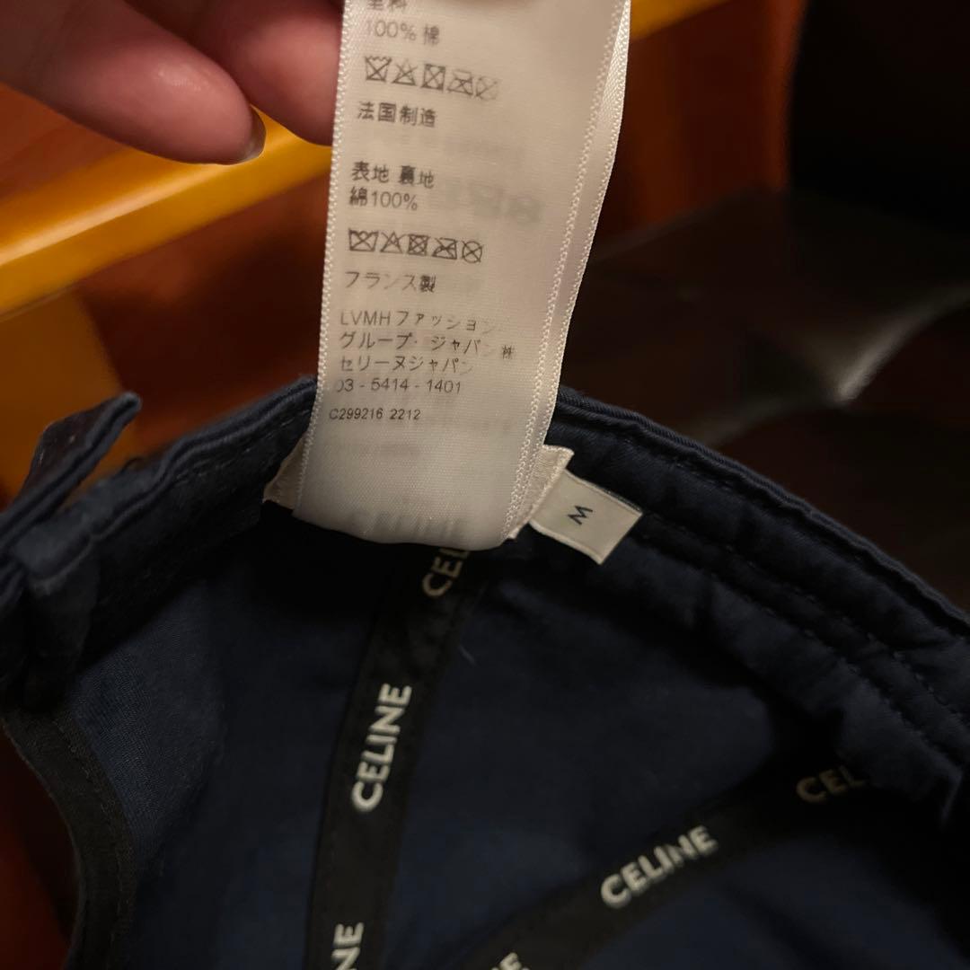 CELINE ネイビー ベースボールキャップ　M