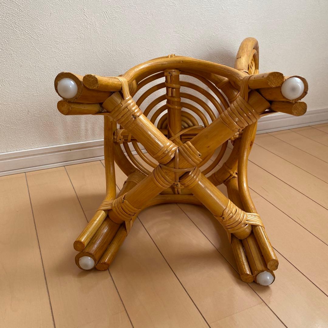 ラタン製アールヌーボー風椅子3脚セット　インテリア　ドール　幼児