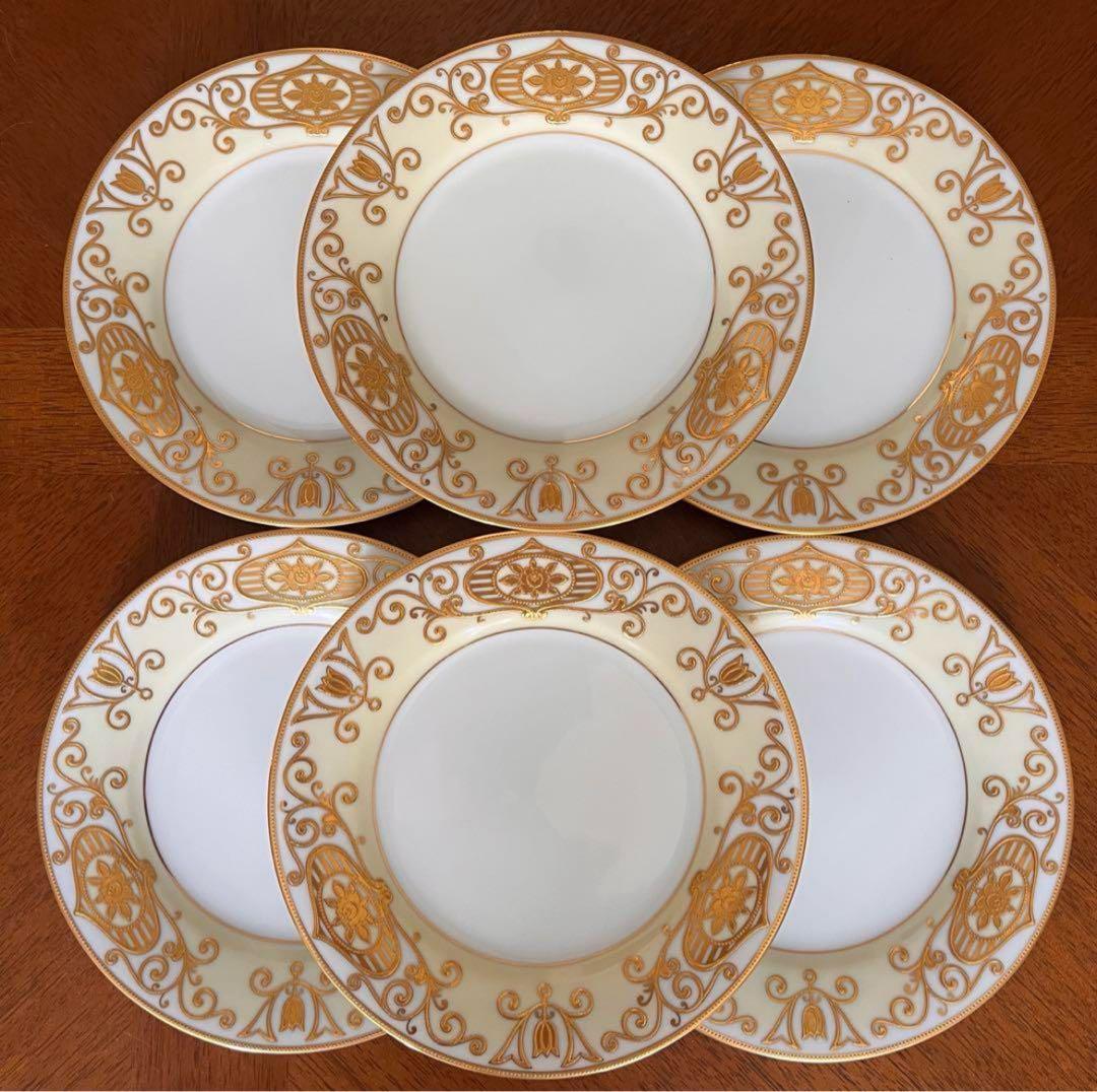 【希少品】オールドノリタケ★クリスマスボール★手描きパン・ケーキ皿　6枚