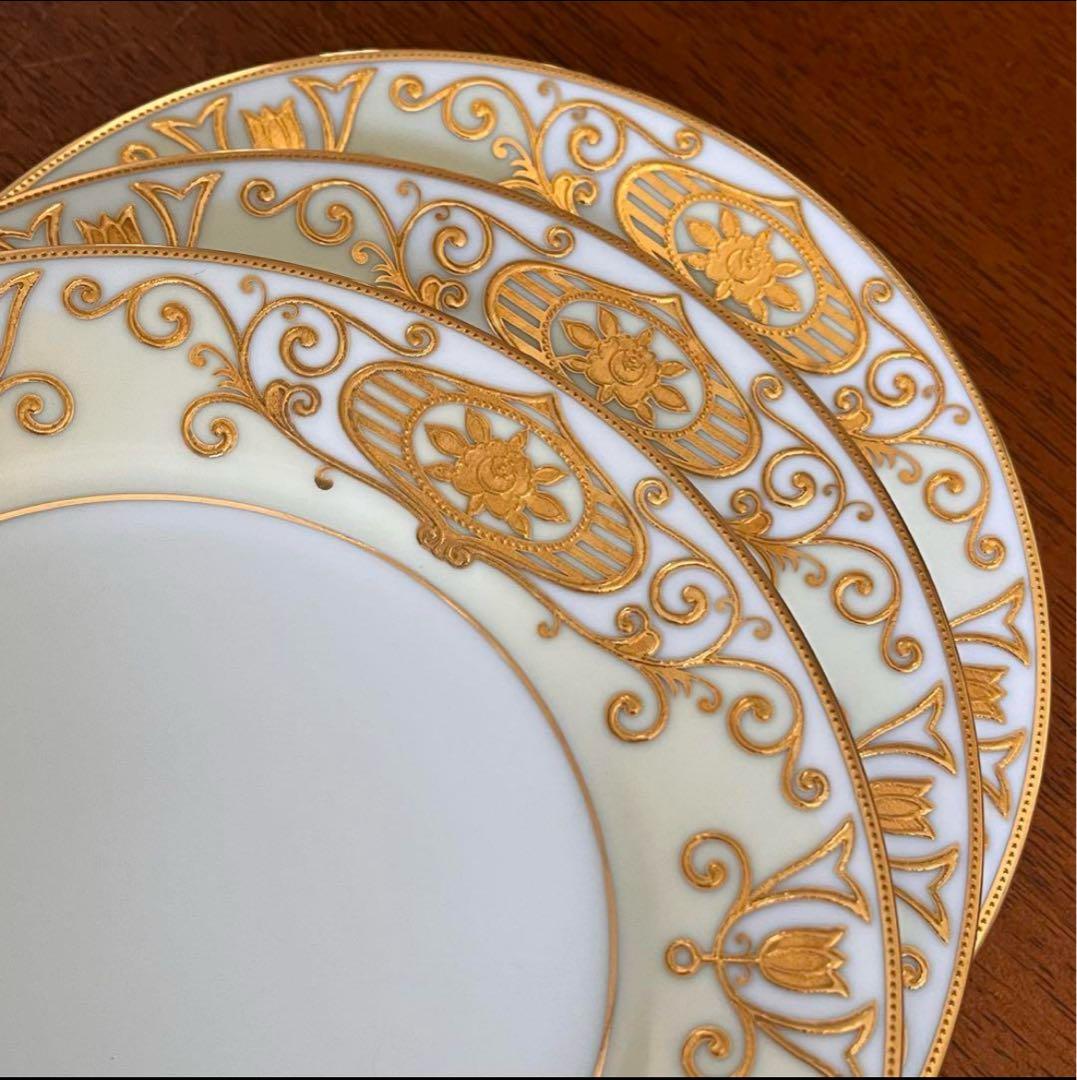 【希少品】オールドノリタケ★クリスマスボール★手描きパン・ケーキ皿　6枚